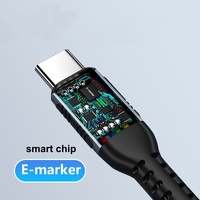 Cable de Carga Rápida 5A para Teléfono Móvil, 100W, Chip E-marker, Antideslizante, para Ordenador IOS e Impresora