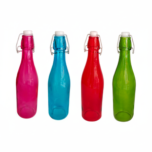 24 pièces/CS 500ml Verres à boisson en verre 4 couleurs, modèle artisanal haut de gamme 80653 - Product Image 2