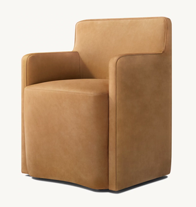 Sillas de Comedor Artísticas con Marco de Madera de Diseño Minimalista Moderno, Sillón de Comedor Totalmente Tapizado en Cuero o Tela - Product Image 5