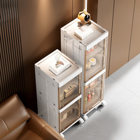 Armoire de rangement en plastique pour salle de bain et cuisine, nouveau style chinois, armoire latérale