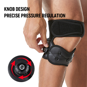 KS-2315 # Genouillère à bouton réglable avec système d'ajustement BOA, coussinet en silicone pour la stabilité des tendons et des rotules - Product Image 1