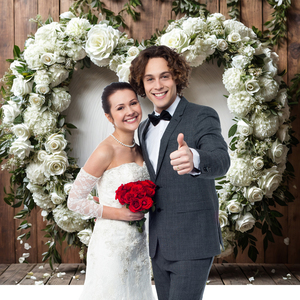 Sfondo a forma di cuore per matrimoni, fidanzamento, festa di compleanno - Product Image 5