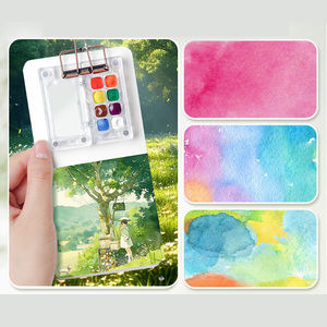GF Kit de Peinture Acrylique Mini Format Très Vendu, 8x8cm, 58 Feuilles, Cahier de <span class=keywords><strong>Dessin</strong></span> Portable à Écriture Fluide avec Palette Acrylique - Product Image 6