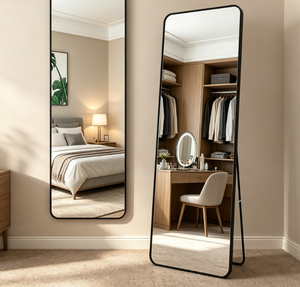 Bedroom Office Dormitory Essential 2025 Modern Full Body LED <b>Mirror</b> Floor Standing Custom Size Decorative Trending - Product Image 4
