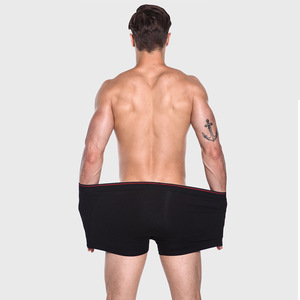 Vanfound Super Boxer grande taille avec logo XL pour hommes, caleçon jambe large couleur unie, sous-vêtements tricotés, cheveux pour adultes plus <span class=keywords><strong>engrais</strong></span> - Product Image 2