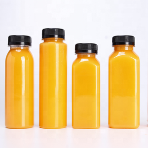 Empty Round Plastic Drinking Bottles 350ml 500ml 720ml 1000ml PET Plastic Fruit Juice Bottle with Custom Logo