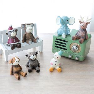 Crochets muraux en résine en forme d'animaux de dessin animé, porte-vêtements mural - Product Image 2
