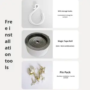 Cortina Magnética <span class=keywords><strong>Antimosquitos</strong></span> para Dormitorio, Estilo Británico, para el Hogar, Venta al por Mayor, Sin Perforaciones, con Diseño de Diamantes - Product Image 4