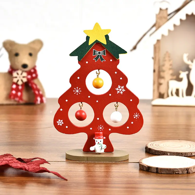 2023 Christmas Decorations Christmas Presents Christmas Tree Ornaments Wooden Letter Desktop Ornaments