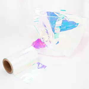 Magic Color Transparent Iris Glass Film Soft PET Material Laser Printed Paper Reflective Color-Changing Photography Decorative