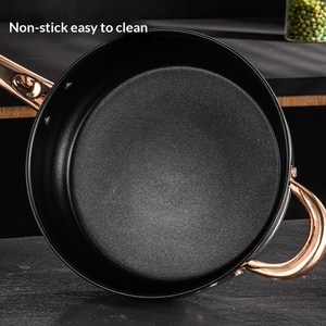 Ensemble de casseroles en acier inoxydable de luxe moderne à trois couches, 6 pièces avec poignée dorée, couvercle combiné, durable et facile à nettoyer - Product Image 4