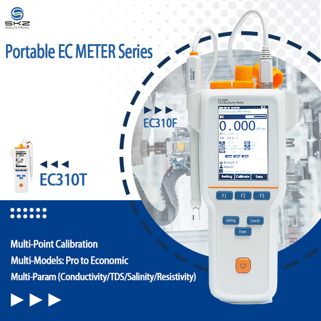 EC Series High Precision Handheld Fast Response Handheld Conductivity Meter Water Quality Meter for Laboratory
