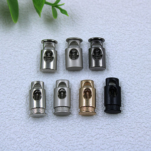 Chai hình dạng bạc hợp kim vàng kim loại lỗ duy nhất mùa xuân Stopper Kim Loại chuyển đổi dây khóa cho dây đàn hồi chuỗi quần áo may mặc - Product Image 1