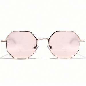 Nouvelles Lunettes de Soleil Polygones Vintage 2022 pour Hommes et Femmes, Verres Miroir, Monture Métallique Octogonale - Product Image 2