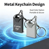 Mini clé USB en métal 2.0 1 Go 2 Go 4 Go, clé USB en métal avec logo personnalisé pour cadeau d'entreprise