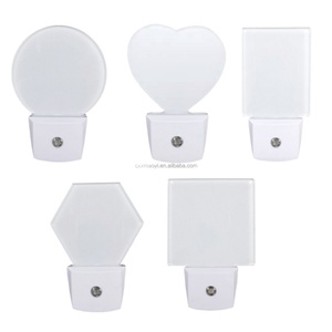 Custom Logo Newest Colorful Acrylic DIY Design Decoration Bedside Night <b>Light</b> LED Wall Lamp <b>Plug</b>-in Sublimation Blank <b>Light</b> - Product Image 4