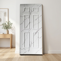 Panneau de porte en HDF plaqué mélamine stratifiée, couleur blanche, moderne, pour hôtel, à battants