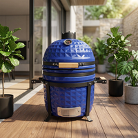 Auplex BBQ Parrilla de Carbón Portátil de 15 Pulgadas, Kamado de Cerámica de Lujo de 15 Pulgadas al por Mayor, Ahumador de Carbón para BBQ EN-1860 Precio de Fábrica
