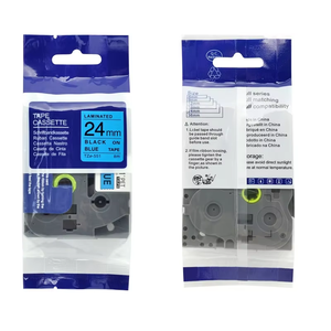 Cinta Adhesiva Laminada Estándar Orison TZo-551 de 24 mm, Negra sobre Azul, Compatible con TZe551 TZe-551 para Impresora Brother <span class=keywords><strong>P</strong></span>-<span class=keywords><strong>Touch</strong></span> - Product Image 2