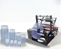 Machine d'étiquetage semi-automatique pour bouteilles rondes