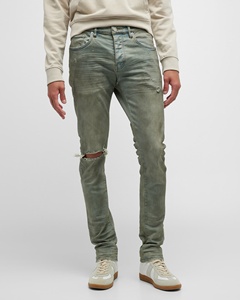 Vaqueros rasgados ajustados <span class=keywords><strong>para</strong></span> <span class=keywords><strong>hombre</strong></span>, vaqueros de moda - Product Image 2