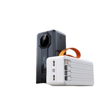 Chargeur portable de voyage pour le camping, Power Bank 50000 mAh grande capacité, charge rapide PD22.5W, câbles intégrés pour iPhone