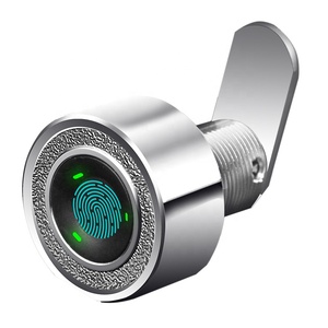 XMM-5025 Zinc Alloy small electronic lock with fingerprint Sensor Anti-theft Cam Lock For Furniture Drawer Cabinet Door Lock