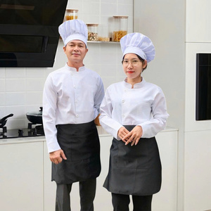 Professional Chef Jacket Short Sleeve <b>White</b> Double Breasted Breathable Anti Wrinkle Restaurant Kitchen Hotel Uniform Supplier - Product Image 6
