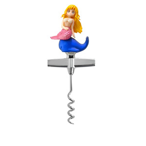Blonde Mermaid Bottle Opener Stainless Steel Corkscrew Wine Opener With Spiral Worm For Wine Bottles - Product Image 1