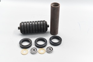 <span class=keywords><strong>New</strong></span> thép không gỉ băng tải con lăn làm biếng với trở lại lớp phủ cao su mang Con lăn cho vành đai băng tải ứng dụng - Product Image 5