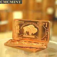Productos en Oferta, Monedas Antiguas, Lingote de Cobre Fino 999 de 1 oz, Barra Buffalo B59