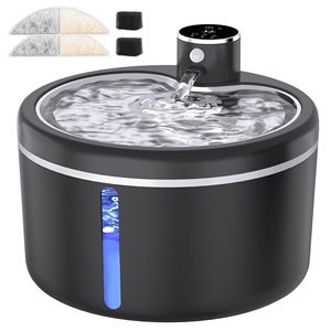 Fontaine à eau pour chat sans fil, rechargeable, écologique, élégante, portable, distributeur d'eau et bol d'alimentation pour animaux de compagnie - Product Image 1