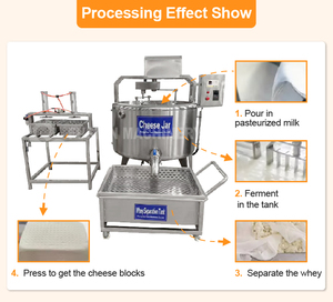 Machine à fabriquer du fromage <span class=keywords><strong>de</strong></span> chèvre, machine à fabriquer des bâtonnets <span class=keywords><strong>de</strong></span> fromage en SUS304 <span class=keywords><strong>de</strong></span> qualité alimentaire, ligne <span class=keywords><strong>de</strong></span> production <span class=keywords><strong>de</strong></span> fromage Brie <span class=keywords><strong>Camembert</strong></span> - Product Image 6