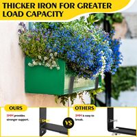 Supports de jardinière réglables pour balustrade de jardin, durables, écologiques, en métal thermolaqué - Sans perçage