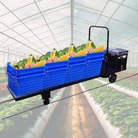 Chariot de récolte électrique à rail roulant pour serre, télécommande sans fil, pour légumes