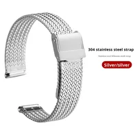 Bracelet de montre Lionorm en maille milanais chevrons 10mm 12mm 14mm avec fermoir double sécurité en acier inoxydable pour smartwatch