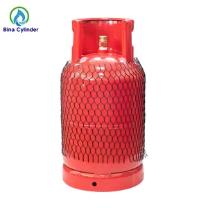 Bina 3 кг/5 кг/6 кг/10 кг/12,5 кг/15 кг Многоразовый для заполнения Пустой баллон для сжиженного нефтяного газа Аксессуары Нигерия Газовый баллон для приготовления пищи для домашнего использования