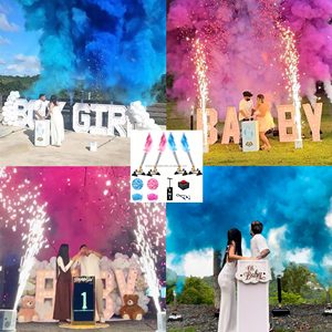 Canon à poudre électronique manuel pour révélation du sexe, lance-confettis, machine à bombes fumigènes pour fête de révélation du sexe - Product Image 2