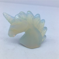 Statue de licorne en quartz rose 100 % naturel, sculptée à la main, pour la maison, style feng shui.