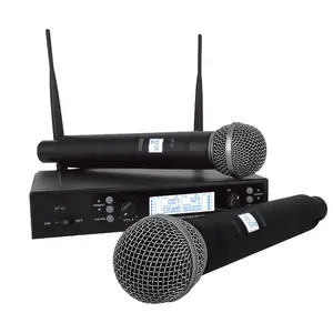 Iki ev performansı için BF-02 UHF indüksiyon mikrofon bir kablosuz mikrofon Karaoke