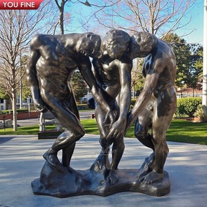 Youfine Tùy Chỉnh Auguste Rodin Bronze Nhóm Ba Màu Bức Tượng Cho Vườn Công Cộng Không Gian Nghệ Thuật Cài Đặt Trang Trí Nội Thất - Product Image 1