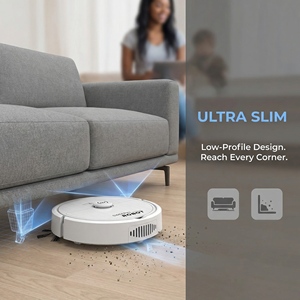 เครื่องดูดฝุ่นรุ่นใหม่แบบเปียกและแห้ง หุ่นยนต์ดูดฝุ่นสำหรับทำความสะอาดพื้นอพาร์ทเมนต์ ดีไซน์เสียงเบา เหมาะสำหรับใช้ในบ้าน - Product Image 3