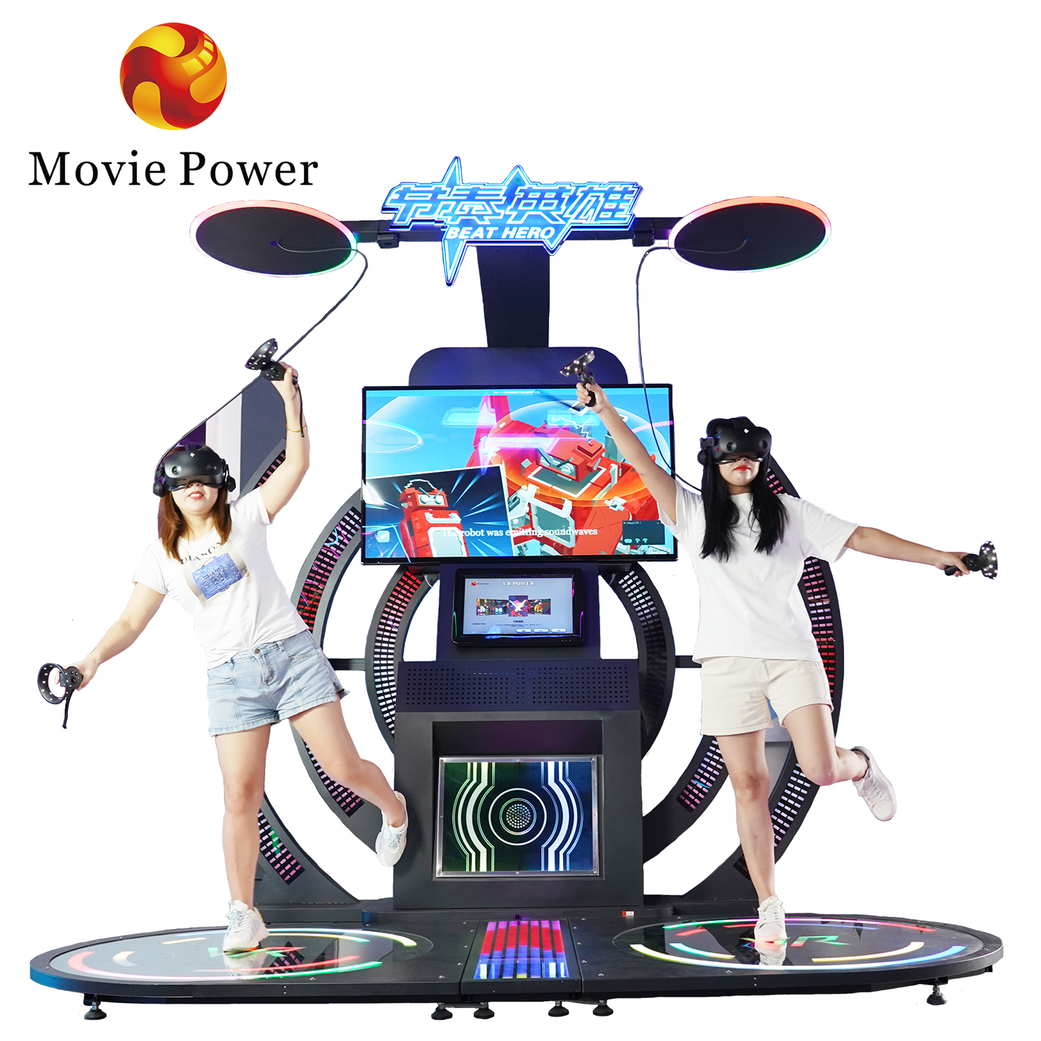 Harga Pabrik Lucu Peralatan Simulator Musik Virtual Reality 9D Mesin Arcade Dansa 2 Orang Vr Video Game