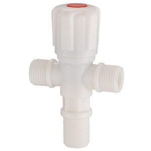Robinet d'angle en plastique épaissi Warrior à trois voies 1/2 po pour chauffe-eau et toilettes à double sortie - Product Image 5