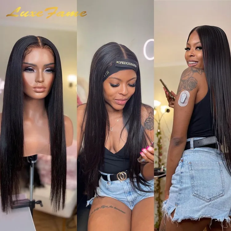 Luxefame Frontal Glueless Full Hd Lace Wig Hd Virgin Raw Indian Human Hair Lace Front Wig Unprocessed Full Lace Human Hair Wig