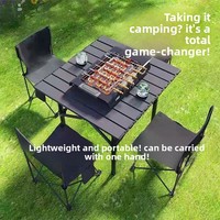 Table pliante portable pour l'extérieur, camping, pêche, pique-nique, barbecue en pleine nature, voyage en voiture, légère