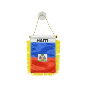 Nuoxin Hot Selling Products 2024 High Quality Mini Haiti Car Flag Haitian Flag for Car