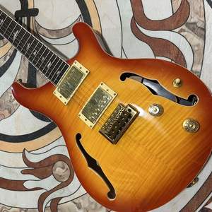 Guitare électrique haut de gamme en bois massif de couleur F-hole, professionnelle pour les performances avec un look haut de gamme et élégant - Product Image 2