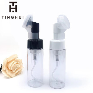 ขวดโฟมสีชมพูขาวสำหรับใส่ผลิตภัณฑ์ทำความสะอาดผิวหน้าแบบมูสพร้อมหัวปั๊ม - Product Image 4