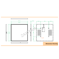 Écran LCD carré de 33,3 pouces, moniteur LCD carré 1:1, écran à bordure ultra-fine, signalisation numérique pour magasin de détail, centre commercial